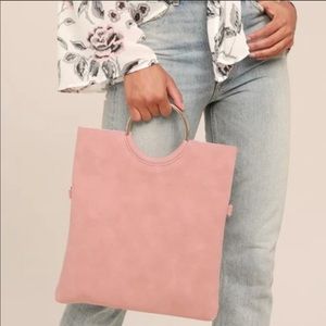 🌸Lulu's Blush Pink Clutch/Purse with strap